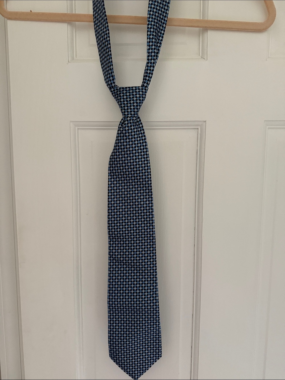 Express Blue Checkered Men's Tie